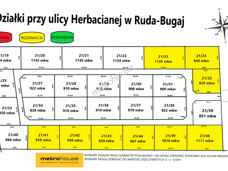 Działka na sprzedaż, Zgierski, Aleksandrów Łódzki, Ruda-Bugaj, Herbaciana