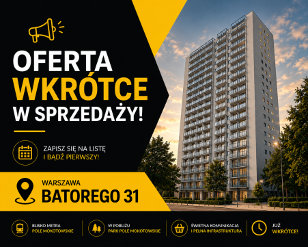 Sprzedaż Mieszkanie Batorego, Mokotów, Warszawa